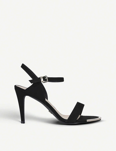 Shop Kg Kurt Geiger Filly Faux-suede Heeled Sandals In Black
