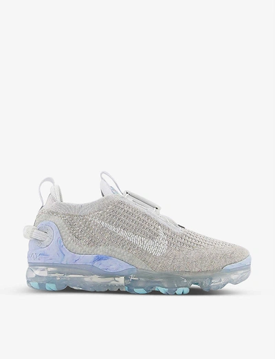 Shop Nike Vapormax 2020 Flyknit Woven Trainers In White Summit White White
