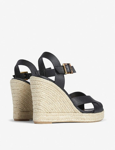 Shop Ted Baker Sellana Strappy Espadrille Wedge Sandals In Black