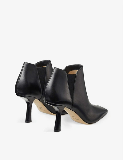 Shop Jimmy Choo Marcelin 85 Leather Ankle Boots In Black