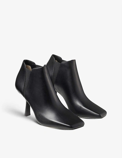 Shop Jimmy Choo Marcelin 85 Leather Ankle Boots In Black