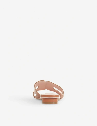 Dune Loupe Leather Sandals In Tan-leather