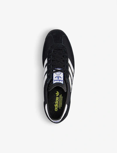 Shop Adidas Originals Sl 72 Textile And Suede Low-top Trainers In Black+white+yellow