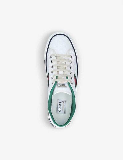 Shop Gucci Men's White/oth Men's Tennis 1977 Canvas Low-top Trainers