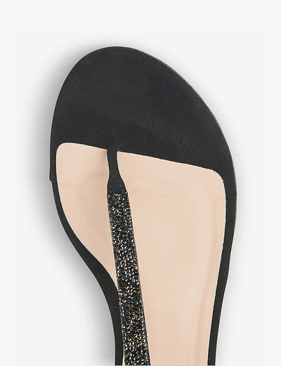 Shop Lk Bennett Roxy Embellished Leather Sandals In Bla-black