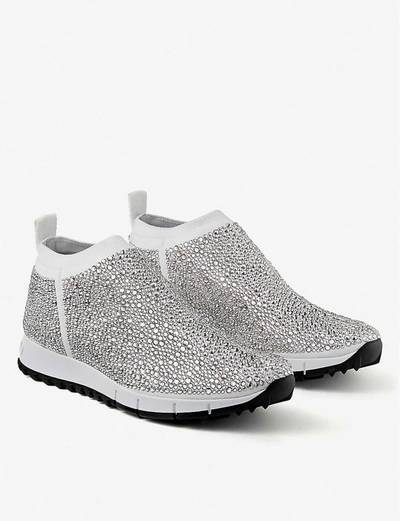 Shop Jimmy Choo Norway Knitted Lurex Trainers