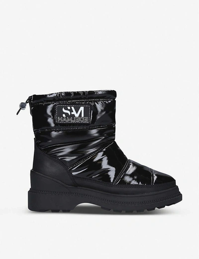 Shop Sam Edelman Carlton Logo Snow Boots In Black