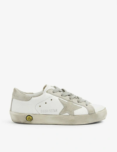 Shop Golden Goose Boys White/oth Kids Superstar A5 Leather Trainers 6-9 Years