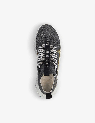 Shop Nike Space Hippie 1 Recycled Yarn Trainers In Black Wheat White