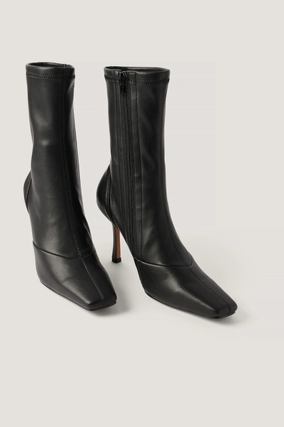 Shop Na-kd Pointy Hourglass Boots In Black
