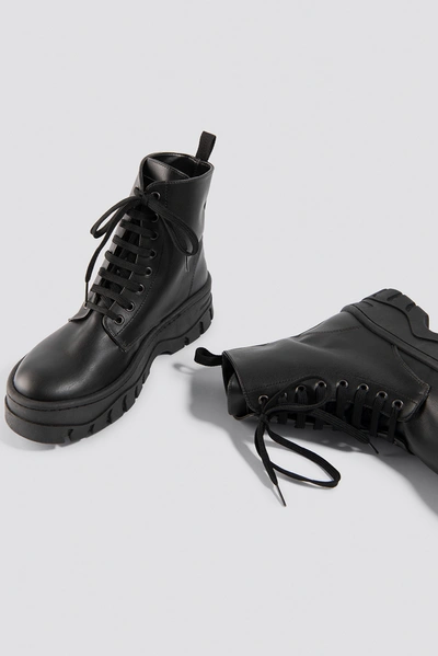 Shop Na-kd Chunky Profile Combat Boots Black