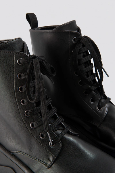 Shop Na-kd Chunky Profile Combat Boots Black