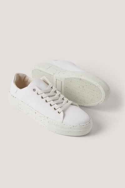 Shop Na-kd Reborn Recycled Canvas Trainers White