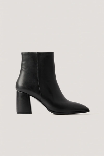 Shop Na-kd Basic Block Heel Boots Black