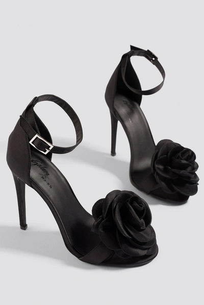 Shop Galore X Na-kd Rose Front Heel Black In Ink