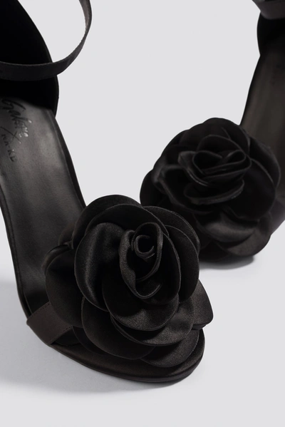 Shop Galore X Na-kd Rose Front Heel Black In Ink