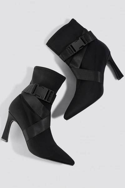 Shop Na-kd High Heel Belted Boots Black