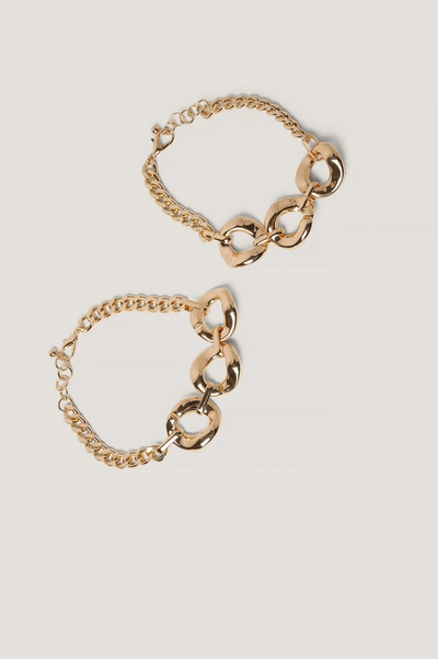 Shop Na-kd Chain Detailed Boot Anklets Gold