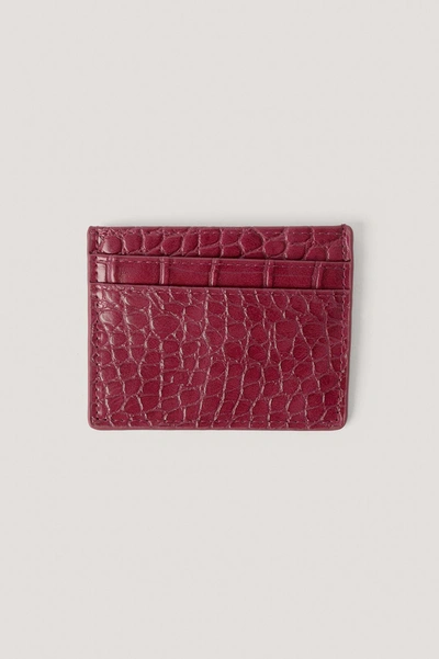 Shop Na-kd Quilted Card Holder - Red In Wine Red