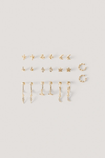 Shop Na-kd 10-pack Studs And Cuff Set - Gold