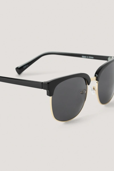 Shop Na-kd Rounded Over Frame Sunglasses - Black