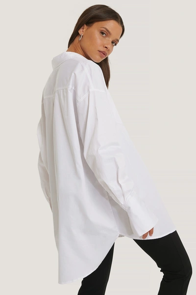 Shop Na-kd Reborn Oversized Pocket Shirt - White