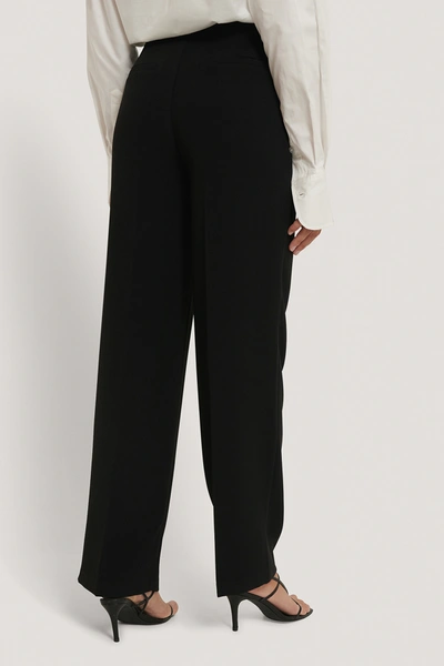 Shop Na-kd Classic Tailored Wide Leg Trousers Black