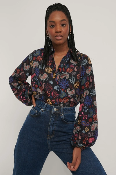 Shop Na-kd Paisley Printed Blouse - Multicolor In Black