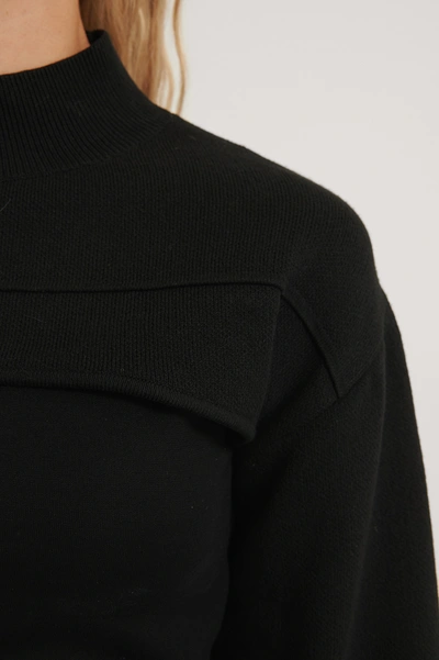 Shop Na-kd Reborn Super Short Knitted Sweater - Black