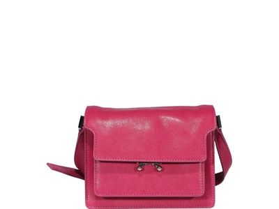 Shop Marni Soft Trunk Mini Shoulder Bag In Pink