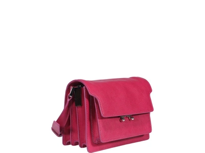 Shop Marni Soft Trunk Mini Shoulder Bag In Pink