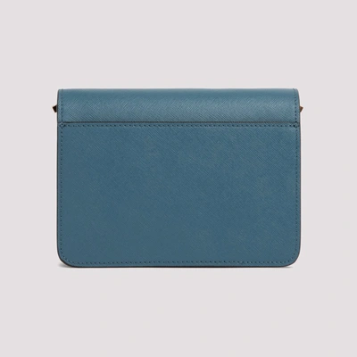 Shop Marni Mini Trunk Shoulder Bag In Blue