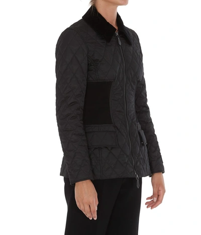 Shop Burberry Quilted Cinch In Black