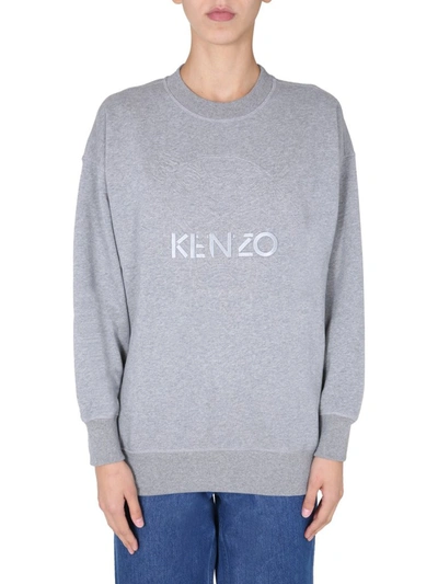 Shop Kenzo Tiger Loose Fit Sweatshirt In Grey