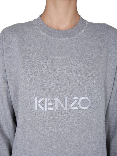 Shop Kenzo Tiger Loose Fit Sweatshirt In Grey