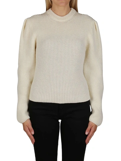 Shop Lemaire Crewneck Knit Sweater In White