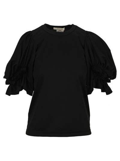 Shop Comme Des Garçons Ruffled Sleeves T In Black