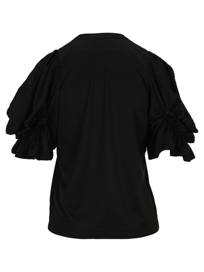 Shop Comme Des Garçons Ruffled Sleeves T In Black