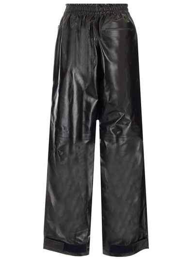 Shop Bottega Veneta Loose Fit Leather Pants In Brown
