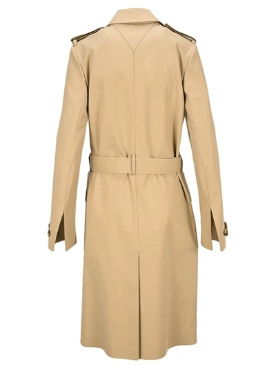 Shop Bottega Veneta Belted Trench Coat In Beige