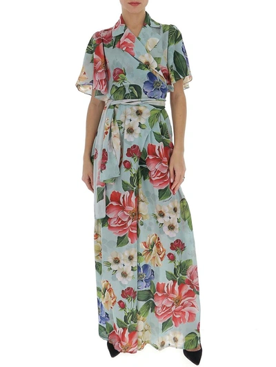 Shop Dolce & Gabbana Floral Print Jumpsuit In Multi