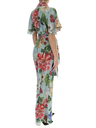 Shop Dolce & Gabbana Floral Print Jumpsuit In Multi