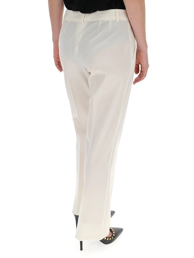 Shop Dolce & Gabbana High Waist Straight Leg Pants In White