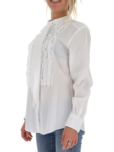 Shop Dolce & Gabbana Ruffled Detail Shirt In White