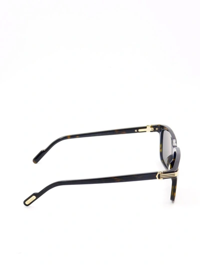 Shop Cartier Square Frame Sunglasses In Brown