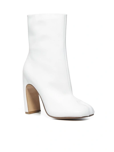 Shop Maison Margiela Tabi Heeled Boots In White