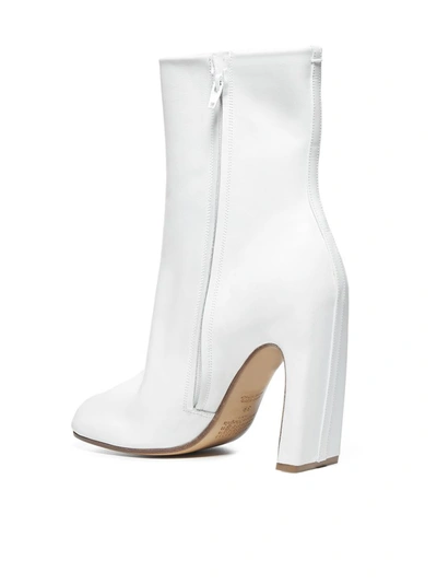 Shop Maison Margiela Tabi Heeled Boots In White
