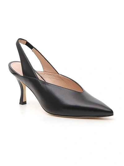 Shop Stuart Weitzman Avianna Slingback Pumps In Black