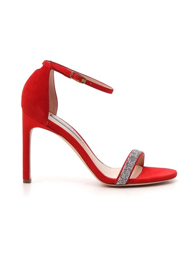 Shop Stuart Weitzman Nudistsong Sandals In Red