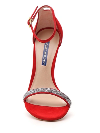 Shop Stuart Weitzman Nudistsong Sandals In Red